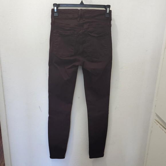 Good American | Good Legs High Waist Ankle Skinny in Burgundy - Picture 3 of 10